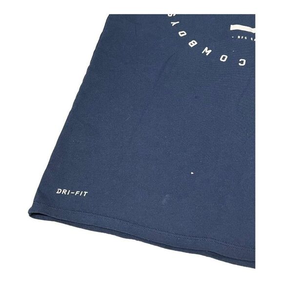 Property Of Dallas Cowboys NFL Nike DRI Fit Tshirt Size Small Navy Blue READ - Picture 3 of 9